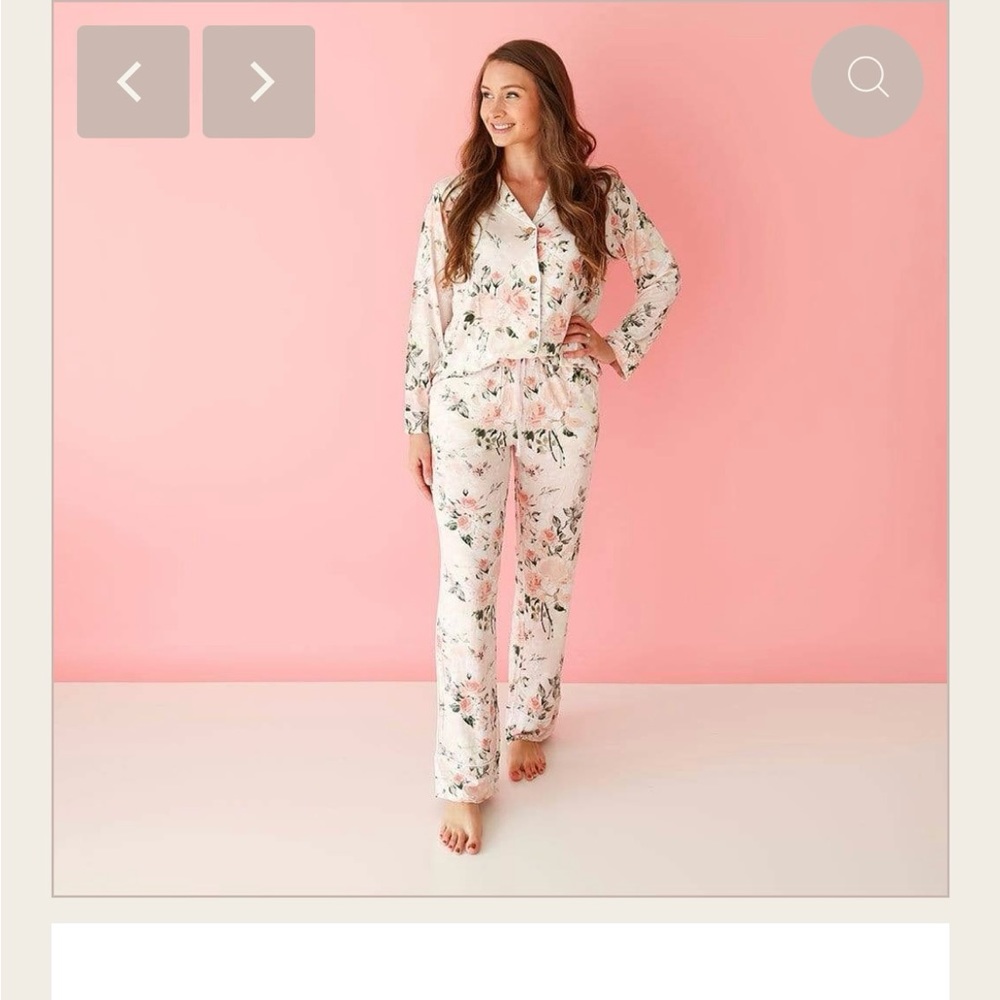 Posh Peanut vintage pink rose pajama set